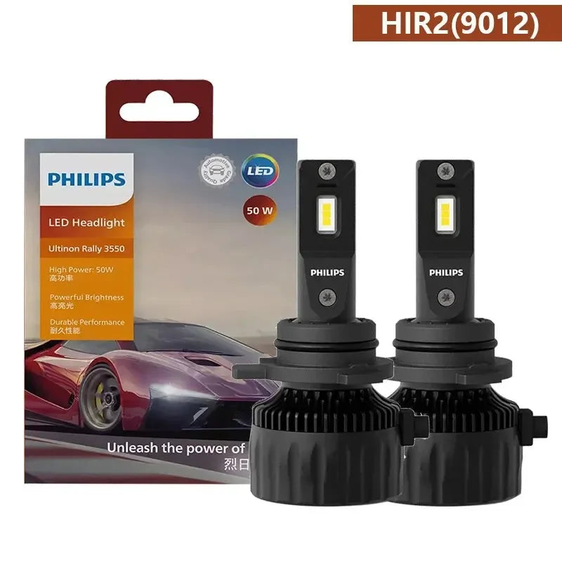 Philips Ultinon Rally 3550 Car Headlight Bulb H7 Led H4 H11 9005 HB3 9006 HB4 9012 HIR2 Fog Lights 6500K High Power 50W Led Lamp