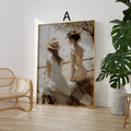 Vintage Impressionismus Poster · Geschenkidee · Frauen Segelboot Landschaft Stillleben Naturmalerei · Dekoprint ohne Rahmen