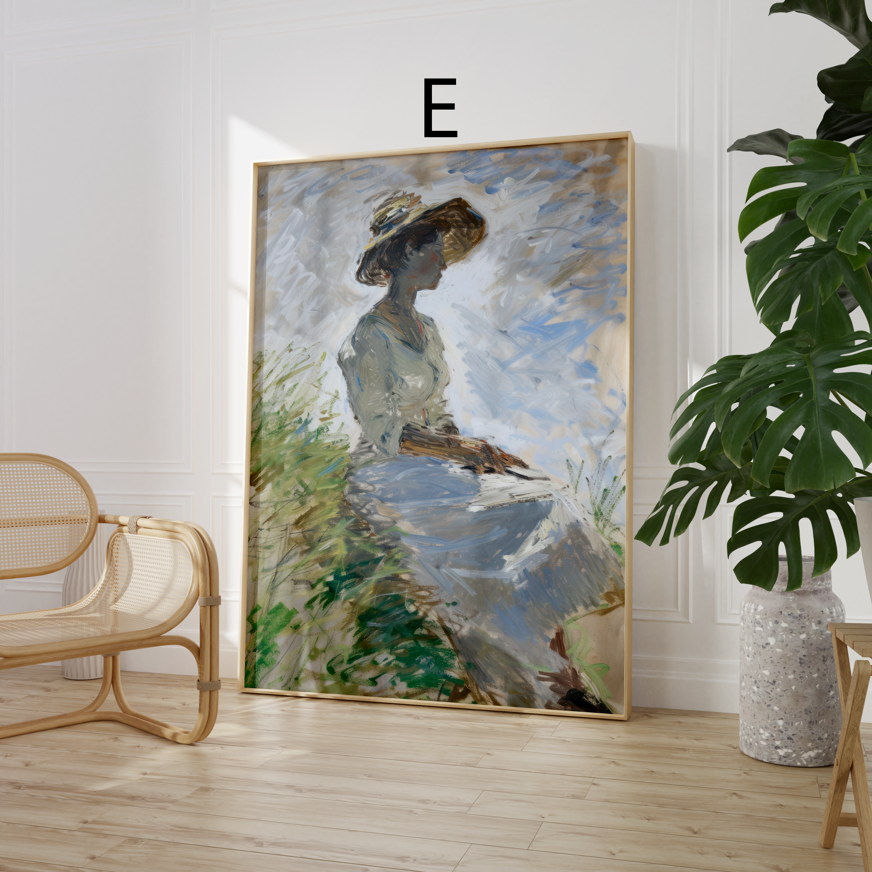 Vintage Impressionismus Poster · Geschenkidee · Frauen Segelboot Landschaft Stillleben Naturmalerei · Dekoprint ohne Rahmen