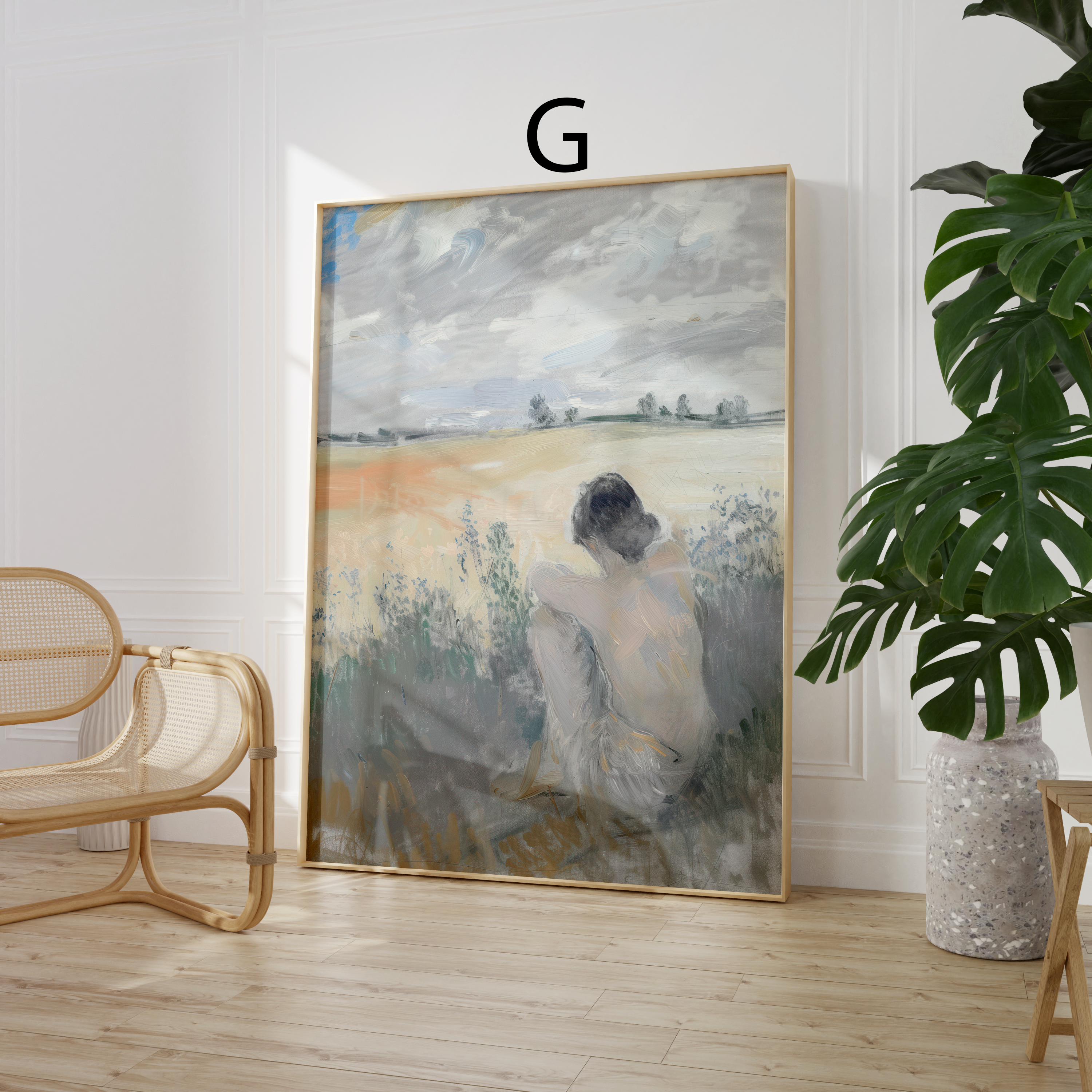 Vintage Impressionismus Poster · Geschenkidee · Frauen Segelboot Landschaft Stillleben Naturmalerei · Dekoprint ohne Rahmen