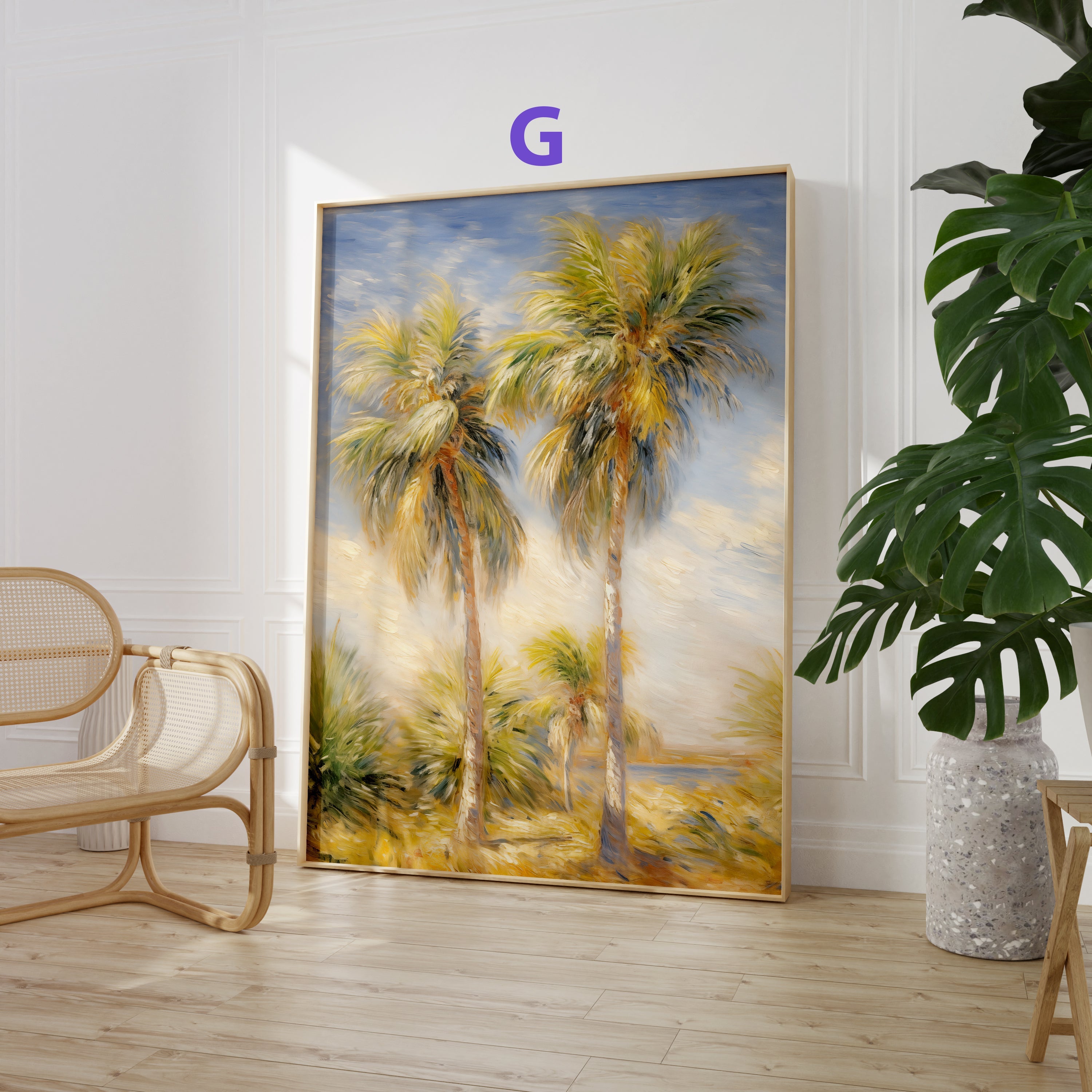 Dschungel poster · Geschenkidee · Papagei Tukan Palmen · Dekoprint ohne Rahmen