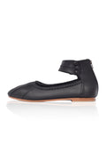 Muse Ankle Strap Leather Ballet Flats