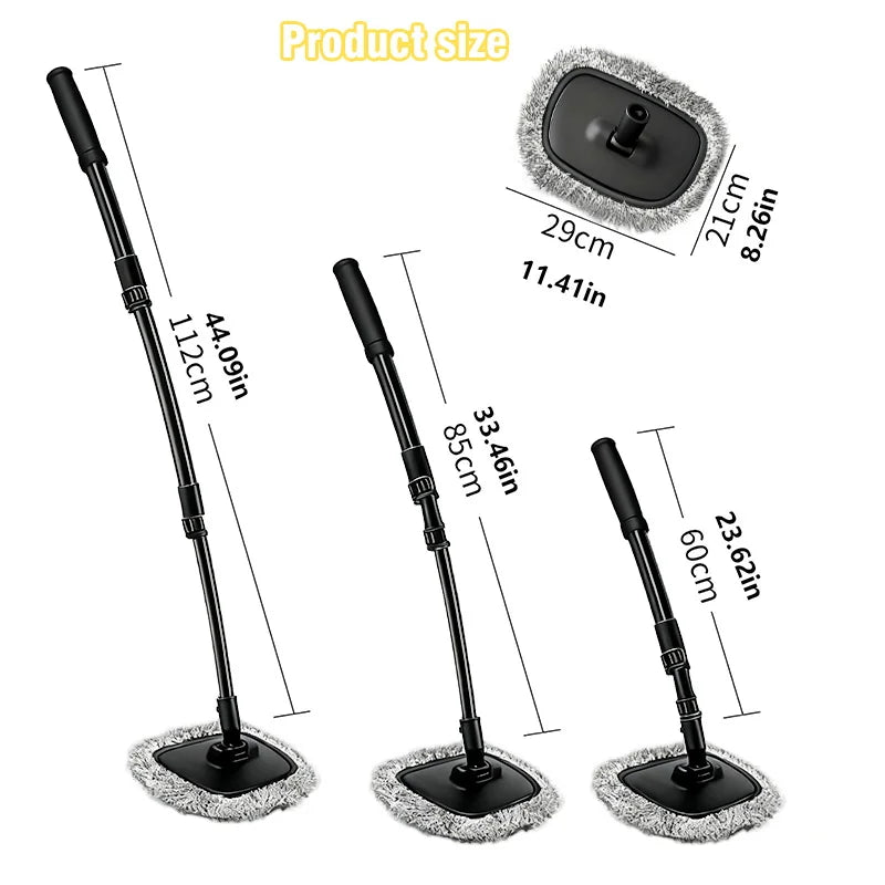 New Car Wash Mop Cleaning Brush Telescoping Long Handle Cleaning Mop Retractable Bent Bar Car Wash Brush Car Cleaning Tools