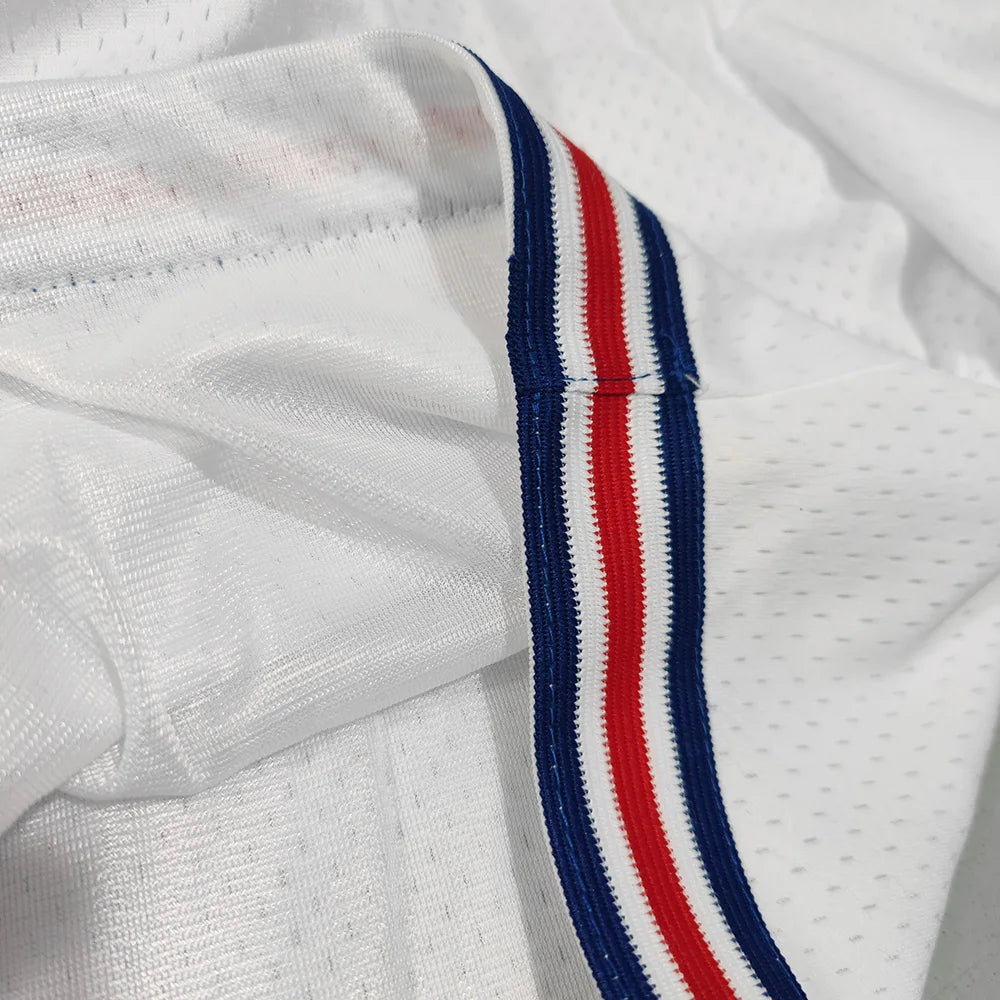 Trillest Premium Limited Edition Space Jam Tune Squad Basketball Shorts - White, Blue & Black