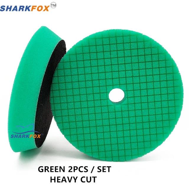 Sharkfox 3/5/6 inch (80mm/125mm/150mm) Car Sponge Polishing Discs Buffing Pads Kit For Car Polisher Buffer