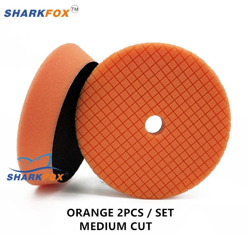 Sharkfox 3/5/6 inch (80mm/125mm/150mm) Car Sponge Polishing Discs Buffing Pads Kit For Car Polisher Buffer