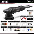 SPTA 5inch 780W Dual Action Polisher Orbit 15mm Auto Polisher DA Car Polisher Home DIY Polisher with Waxing Polishing Pads Set