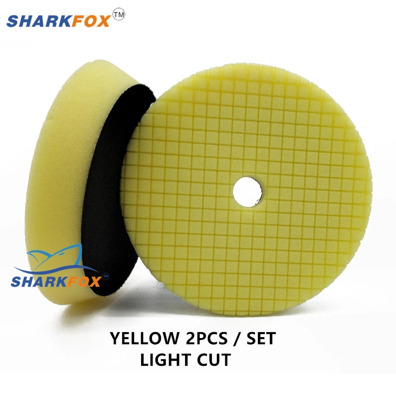 Sharkfox 3/5/6 inch (80mm/125mm/150mm) Car Sponge Polishing Discs Buffing Pads Kit For Car Polisher Buffer