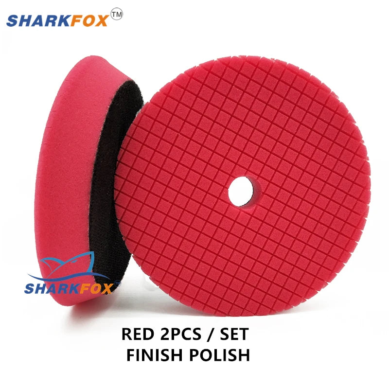 Sharkfox 3/5/6 inch (80mm/125mm/150mm) Car Sponge Polishing Discs Buffing Pads Kit For Car Polisher Buffer