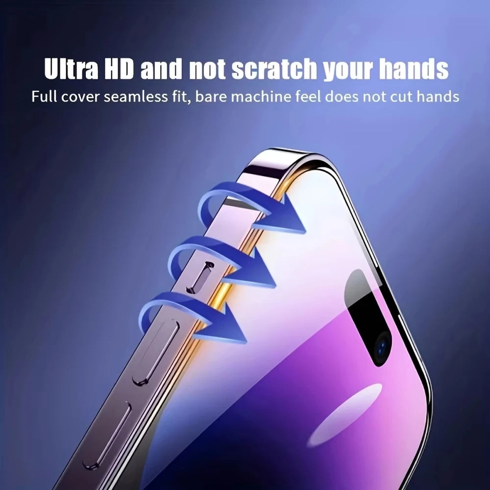 1-5PCS Easy Install HD Screen Protector For iPhone 17 16 13 Pro Max 11 15 14 16e 12 Mini XR X Xs 7 8 Plus Air Tempered Glass