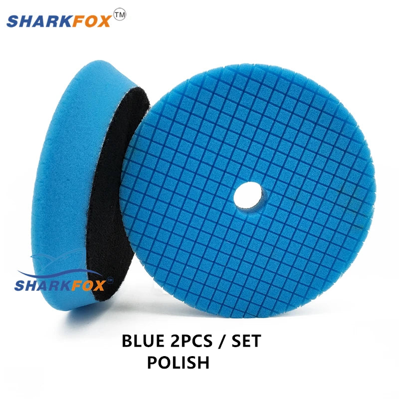 Sharkfox 3/5/6 inch (80mm/125mm/150mm) Car Sponge Polishing Discs Buffing Pads Kit For Car Polisher Buffer