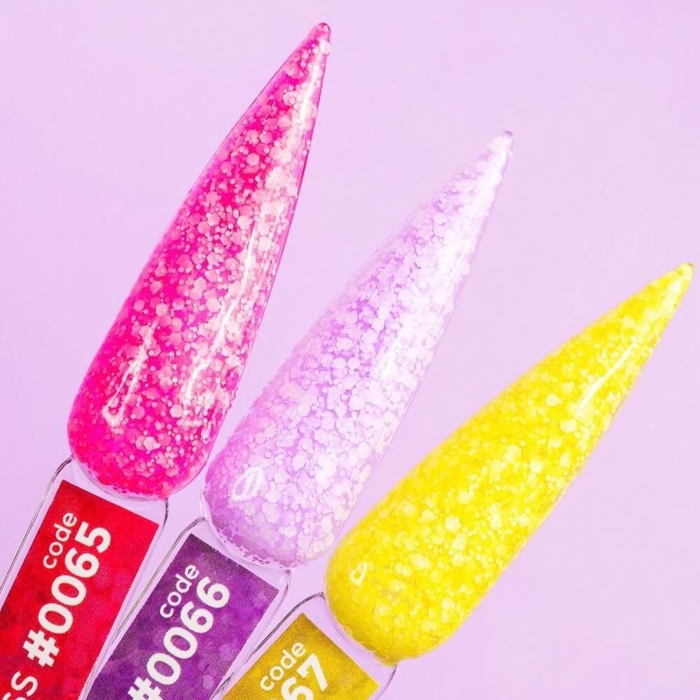 DNKa Cover Base #0065 Kiss Pink with Flakes, 12 ml