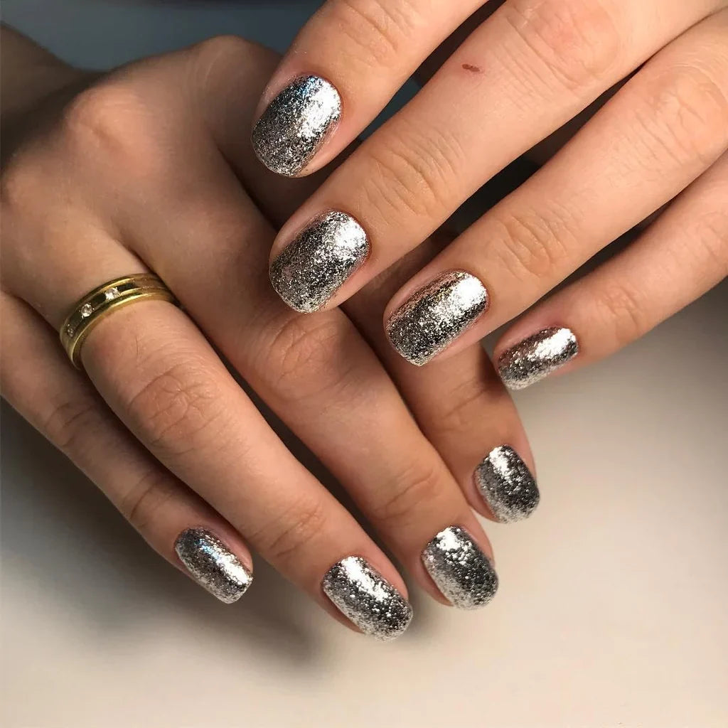 Akzentz - Gel Play - Glitz White Gold Leaf, 4g