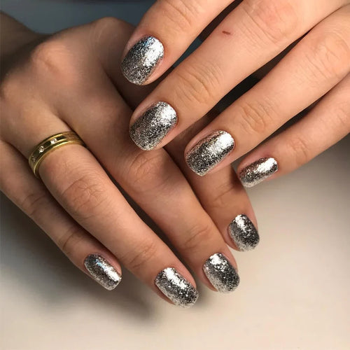 Akzentz - Gel Play - Glitz White Gold Leaf, 4g