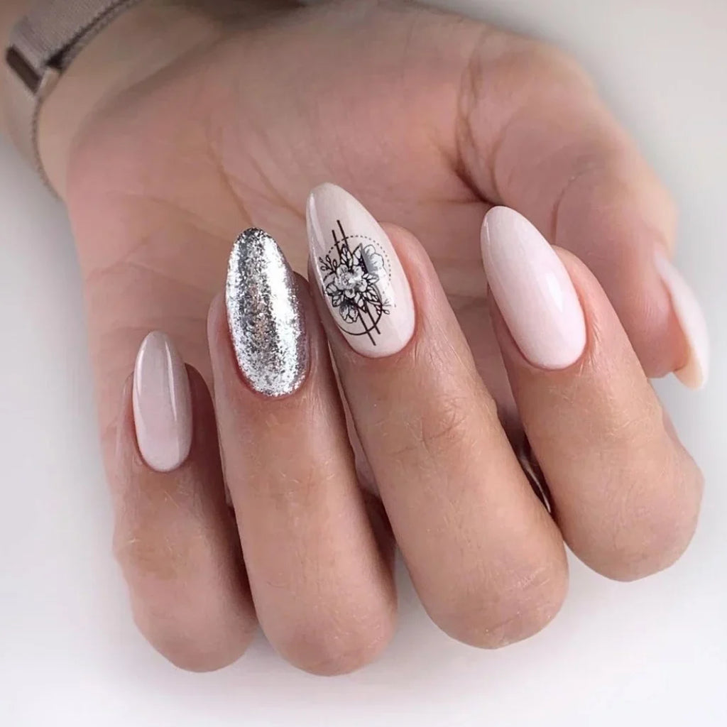 Akzentz - Gel Play - Glitz White Gold Leaf, 4g