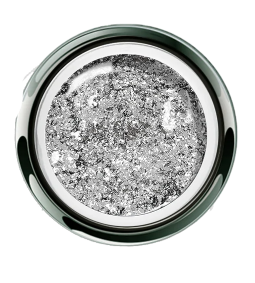 Akzentz - Gel Play - Glitz White Gold Leaf, 4g