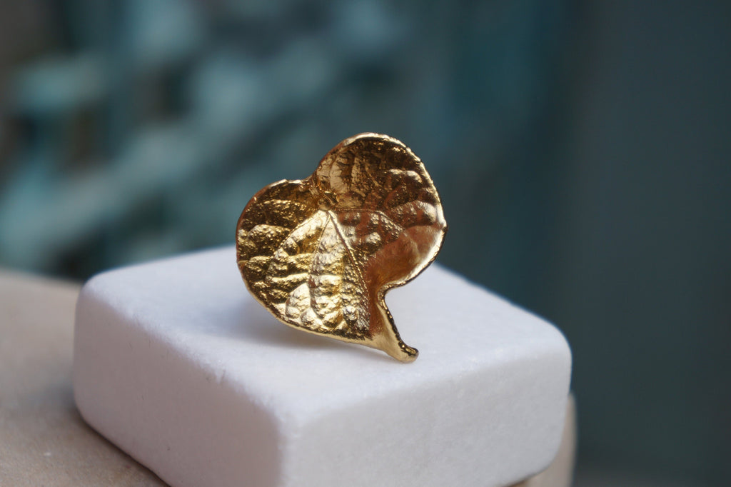 Real Bellflower Ring, Handmade Nature Jewelry, Organic Nature Band, Gift for Love, Gold or Sterling Silver 925