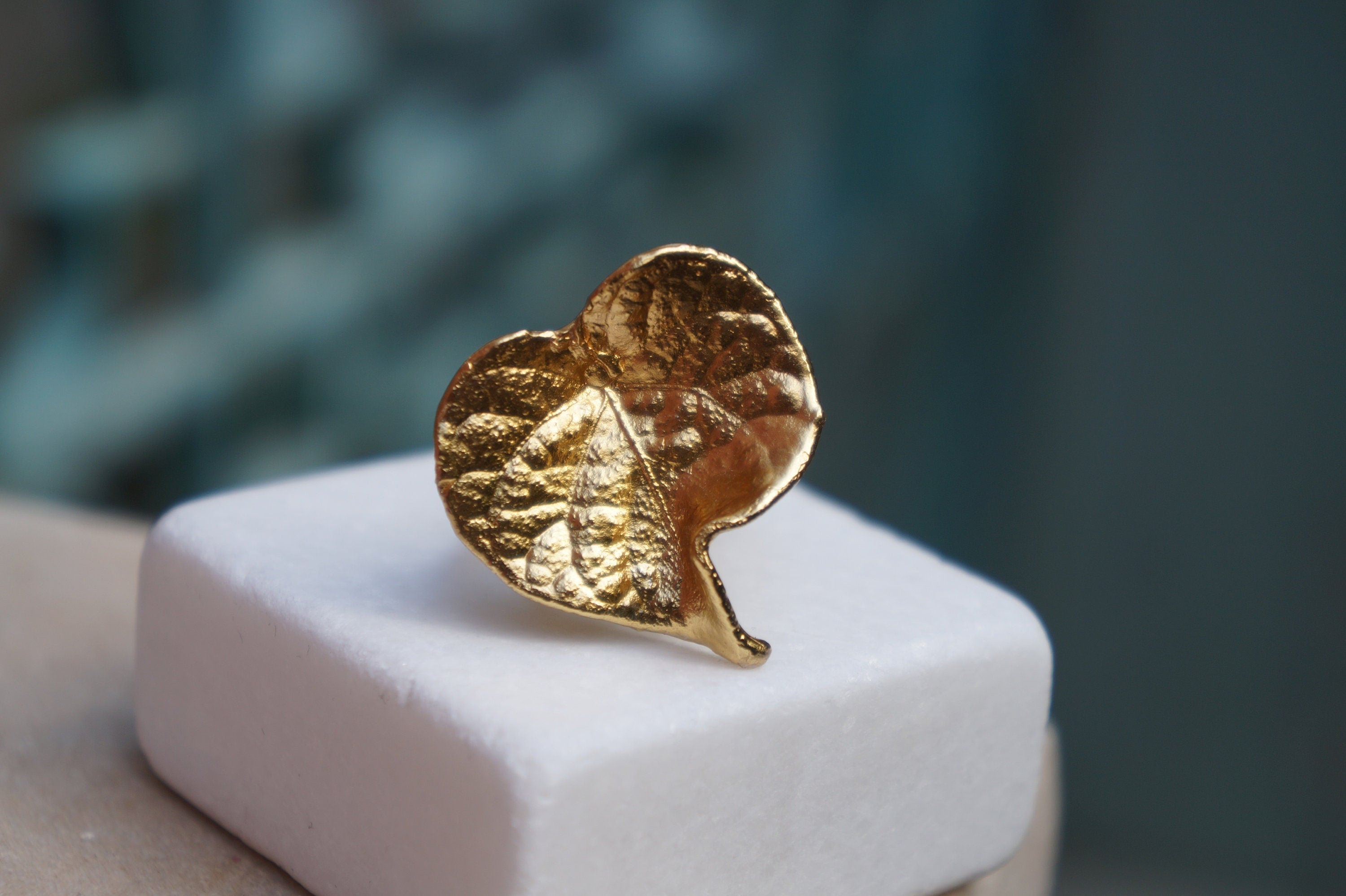 Real Bellflower Ring, Handmade Nature Jewelry, Organic Nature Band, Gift for Love, Gold or Sterling Silver 925