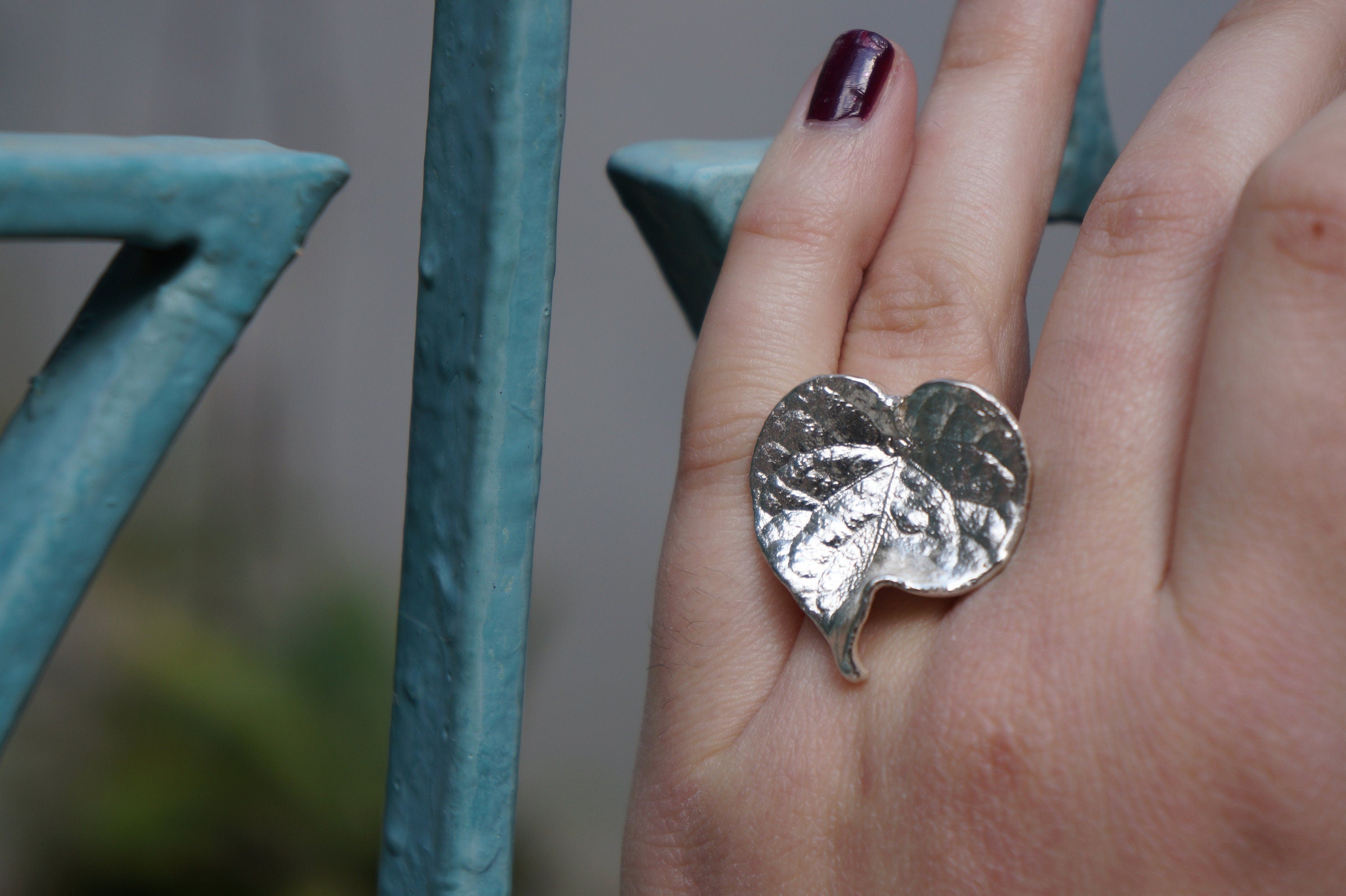 Real Bellflower Ring, Handmade Nature Jewelry, Organic Nature Band, Gift for Love, Gold or Sterling Silver 925