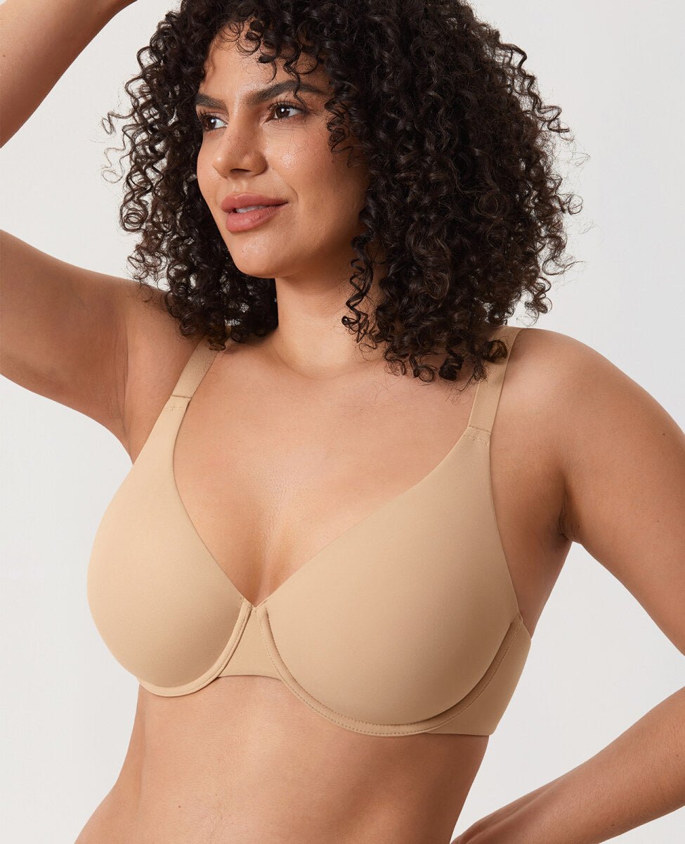 Inbarely Ultra-Soft Plunge Underwire Full Coverage Bra