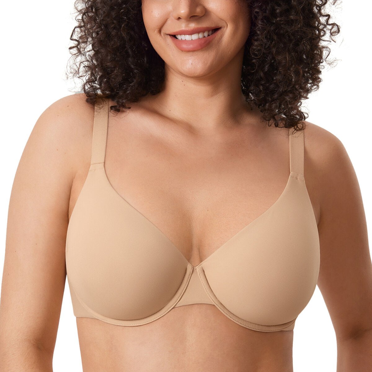 Inbarely Ultra-Soft Plunge Underwire Full Coverage Bra