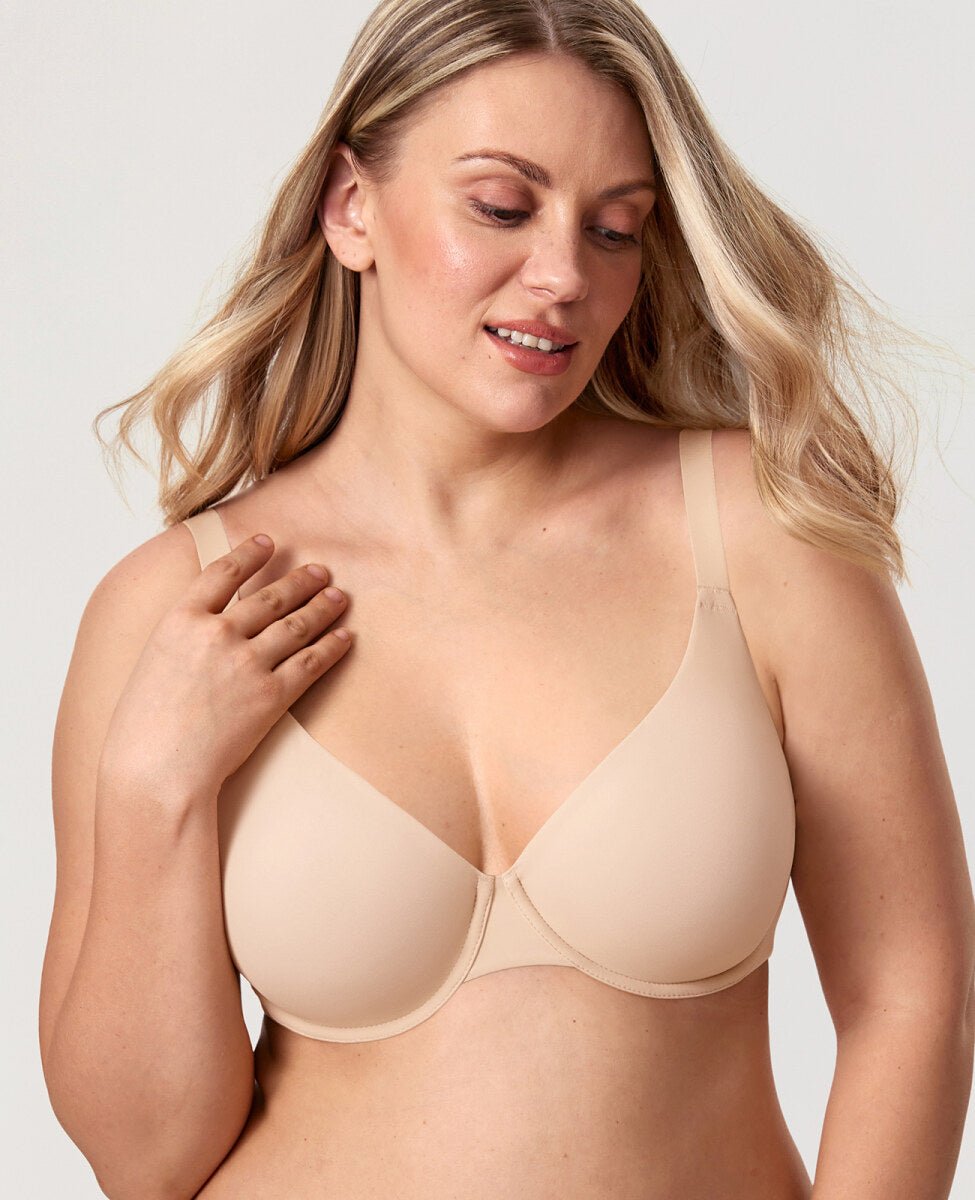 Inbarely Ultra-Soft Plunge Underwire Full Coverage Bra