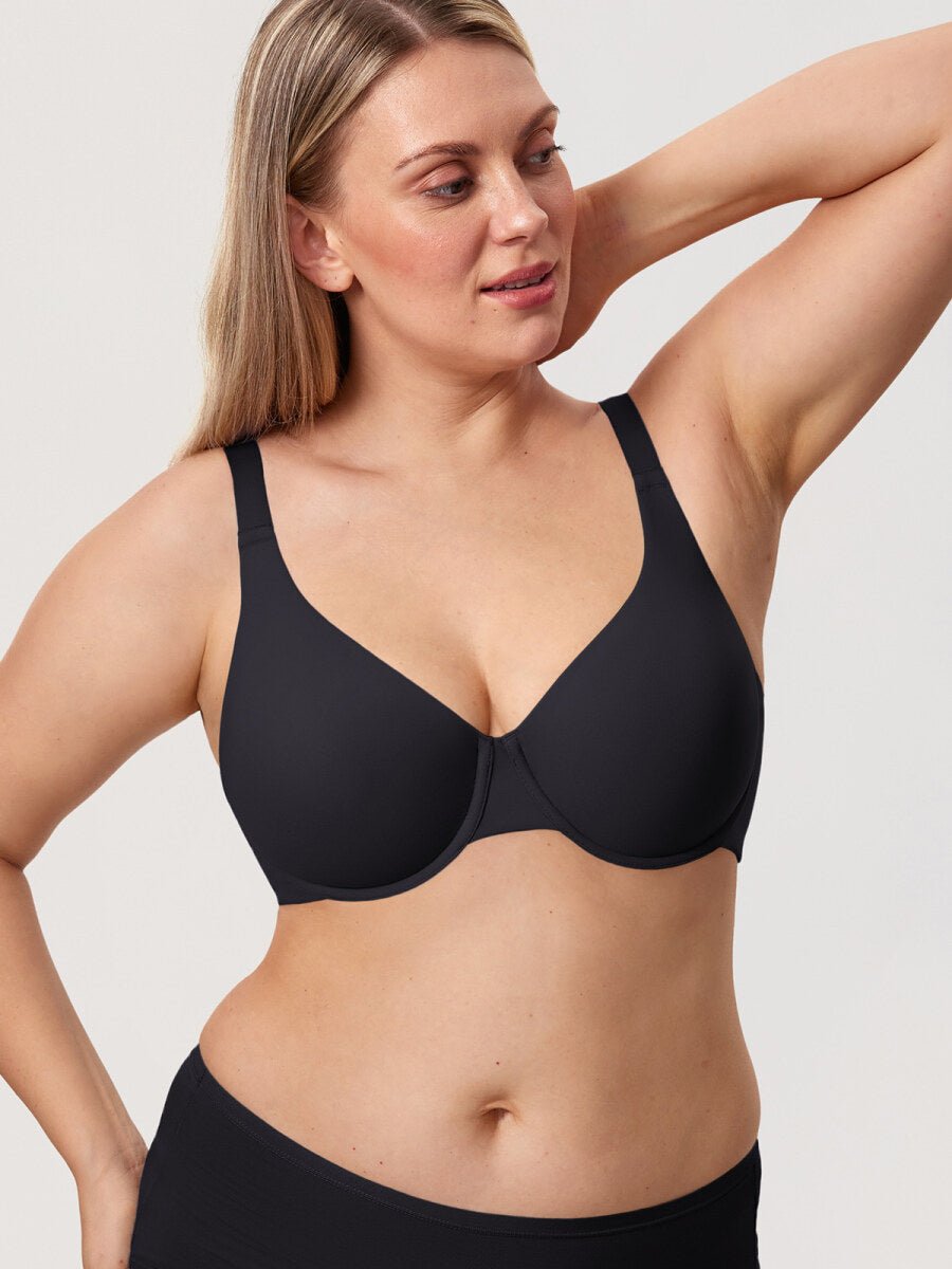 Inbarely Ultra-Soft Plunge Underwire Full Coverage Bra