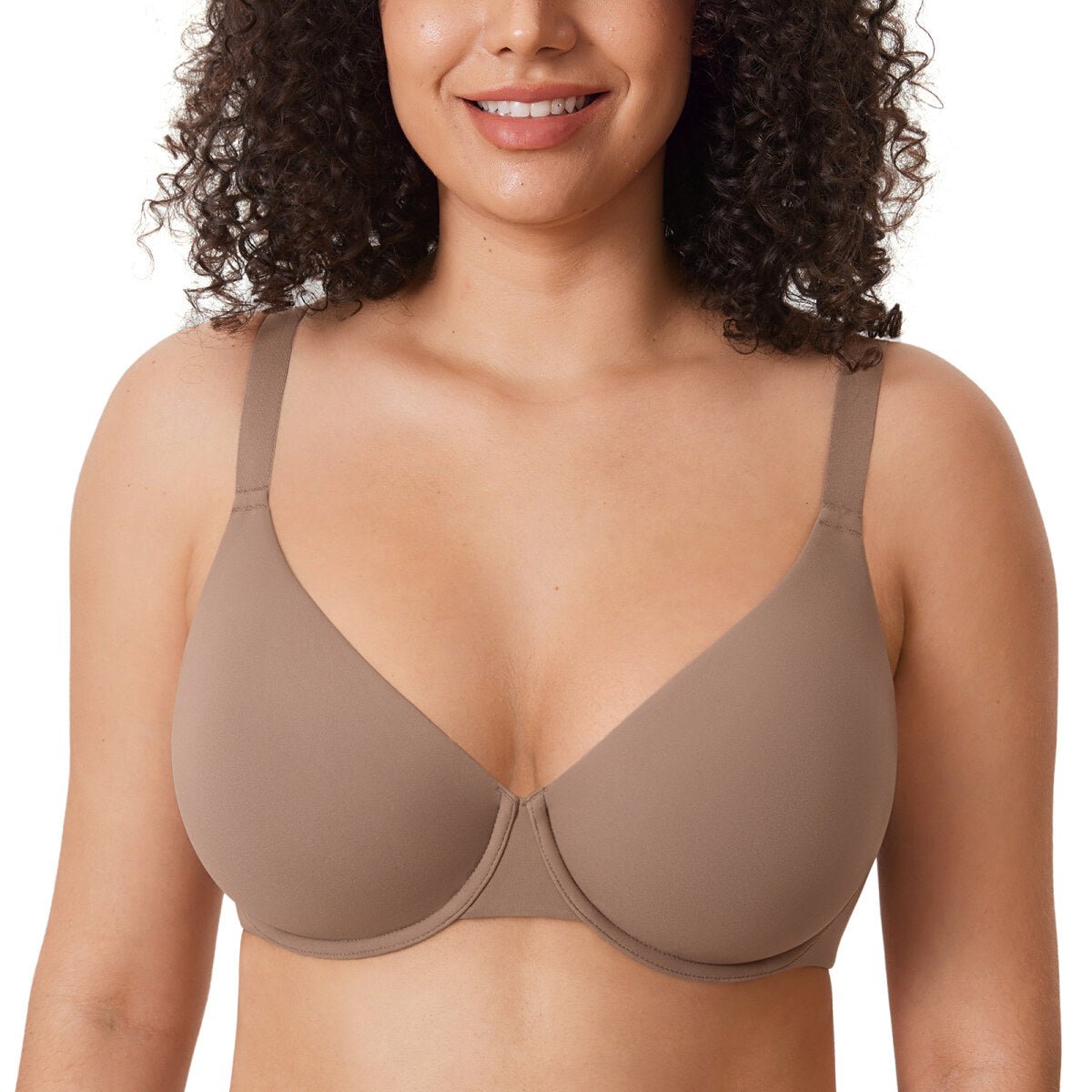 Inbarely Ultra-Soft Plunge Underwire Full Coverage Bra