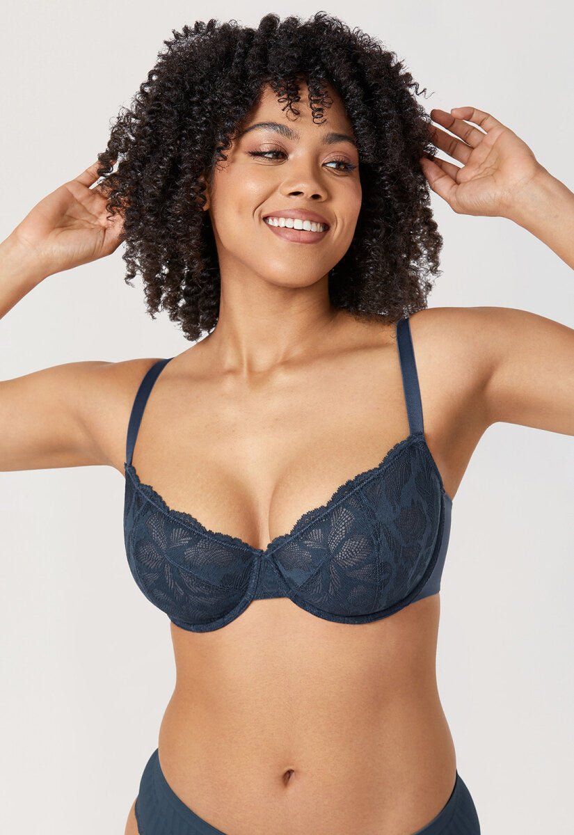 Plus Size Lace Balconette Underwire Bra
