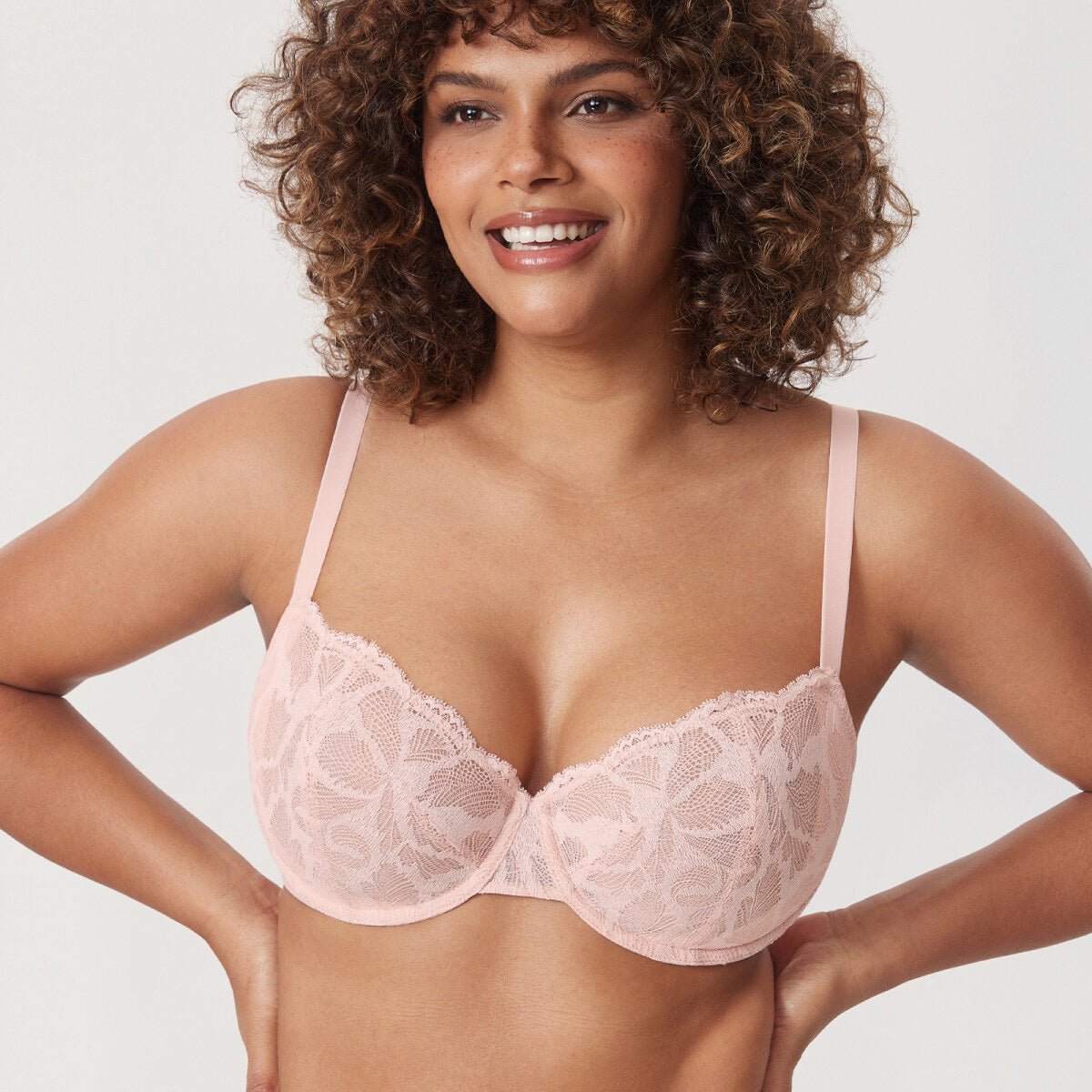 Plus Size Lace Balconette Underwire Bra